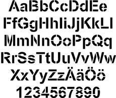 Arial Bold - szablon do dekoracji
