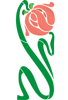 Tulipan - secesja - szablon do dekoracji