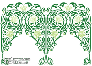 Łuki z lotosami - szablon do dekoracji