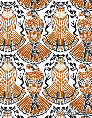 Tapeta z sokołem (Szablony stylów Art Nouveau i Art Deco)