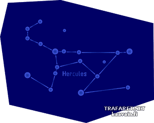 Gwiazdozbiór Herkulesa - szablon do dekoracji