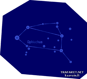 Gwiazdozbiór Ophiuchus - szablon do dekoracji