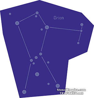 Gwiazdozbiór Oriona - szablon do dekoracji
