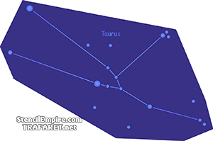 Gwiazdozbiór Taurus - szablon do dekoracji