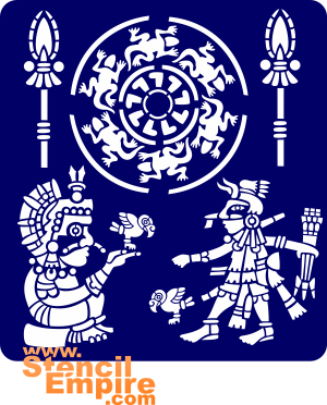 Aztecki wzór - szablon do dekoracji