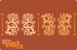 Bordiur Majów - szablon do dekoracji