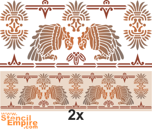 Azteckie orły - szablon do dekoracji