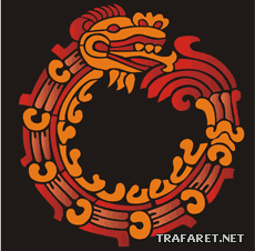 Ouroboros Azteków - szablon do dekoracji