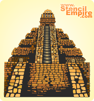 Świątynia Azteków - szablon do dekoracji