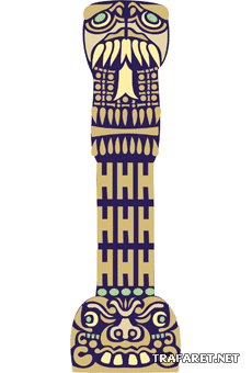 Aztecka kolumna - szablon do dekoracji