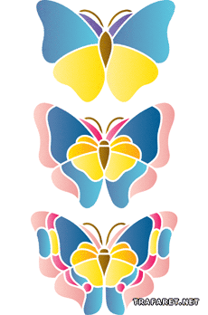 Duże motyle 3 - szablon do dekoracji