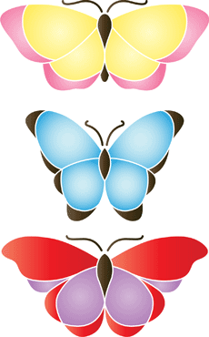 Duże motyle - szablon do dekoracji