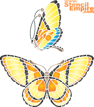 Motyl i profil - szablon do dekoracji