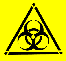 Zagrożenie biologiczne - szablon do dekoracji