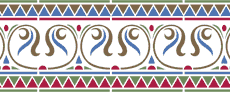 Wzór bordiurowy 09а - szablon do dekoracji