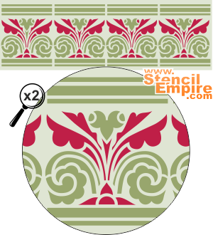 Wzór bordiurowy 12 - szablon do dekoracji