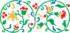 Kwiaty i jagody bordiur 2 - szablon do dekoracji