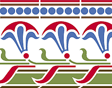 Wzór bordiurowy 10 - szablon do dekoracji