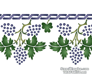 Winorośl i meander - szablon do dekoracji