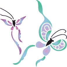 Orientalne motyle (Szablony z owadami i insektami)