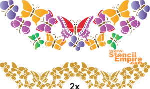 Bordiur z motyli - szablon do dekoracji