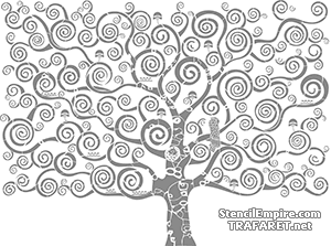 Drzewo Klimta - szablon do dekoracji