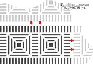 Geometryczny wzór A - szablon do dekoracji