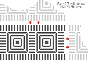 Geometryczny wzór B - szablon do dekoracji