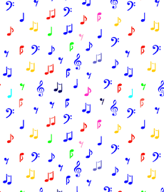 Muzyczna tapeta - szablon do dekoracji