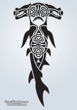 Rekin celtycki - szablon do dekoracji