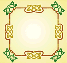 Kwadratowa ramka celtycka - szablon do dekoracji