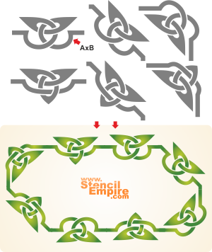 Zestaw Trefoil - szablon do dekoracji