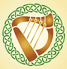 Harfa - szablon do dekoracji