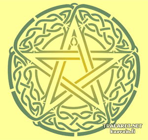 Celtycki pentagram 94 - szablon do dekoracji