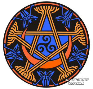 Celtycki pentagram 95 - szablon do dekoracji