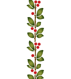 Bordiur wiśniowy - szablon do dekoracji