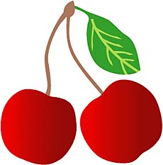 Wiśnia 1 (Szablony z owocami i jagodami)