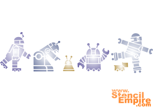 Roboty (Szablony z zabawkami dla dzieci)