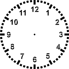 Tarcza zegara 2 - szablon do dekoracji