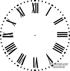 Tarcza zegara 5 - szablon do dekoracji