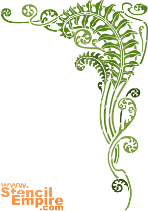 Róg paprociowy (Szablony z tropikalnymi zwierzętami i roślinami)