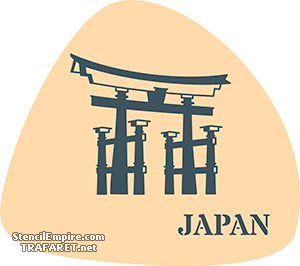 Japonia - szablon do dekoracji