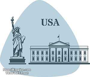 USA - szablon do dekoracji