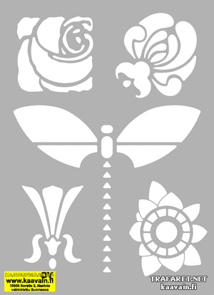 Zestaw Art Nouveau 01 - szablon do dekoracji