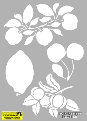 Zestaw owocowy 05 - szablon do dekoracji