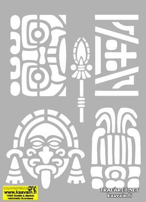 Zestaw Azteków - szablon do dekoracji