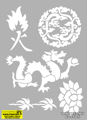 Zestaw orientalny 10 - szablon do dekoracji