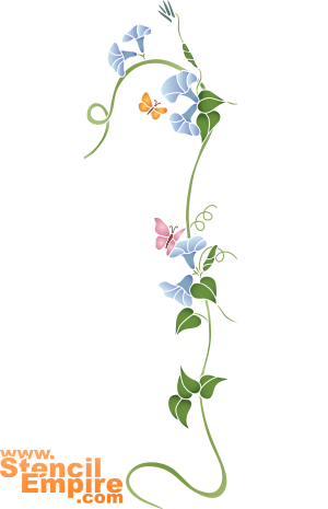 Wiązówka i motyle (Szablony z kwiatami ogrodowymi i polnymi)
