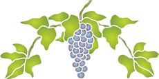 Łuk winogronowy - szablon do dekoracji