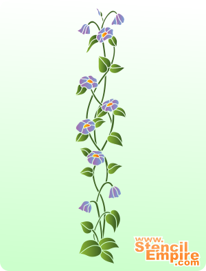 Duży pnącza (Szablony z kwiatami ogrodowymi i polnymi)